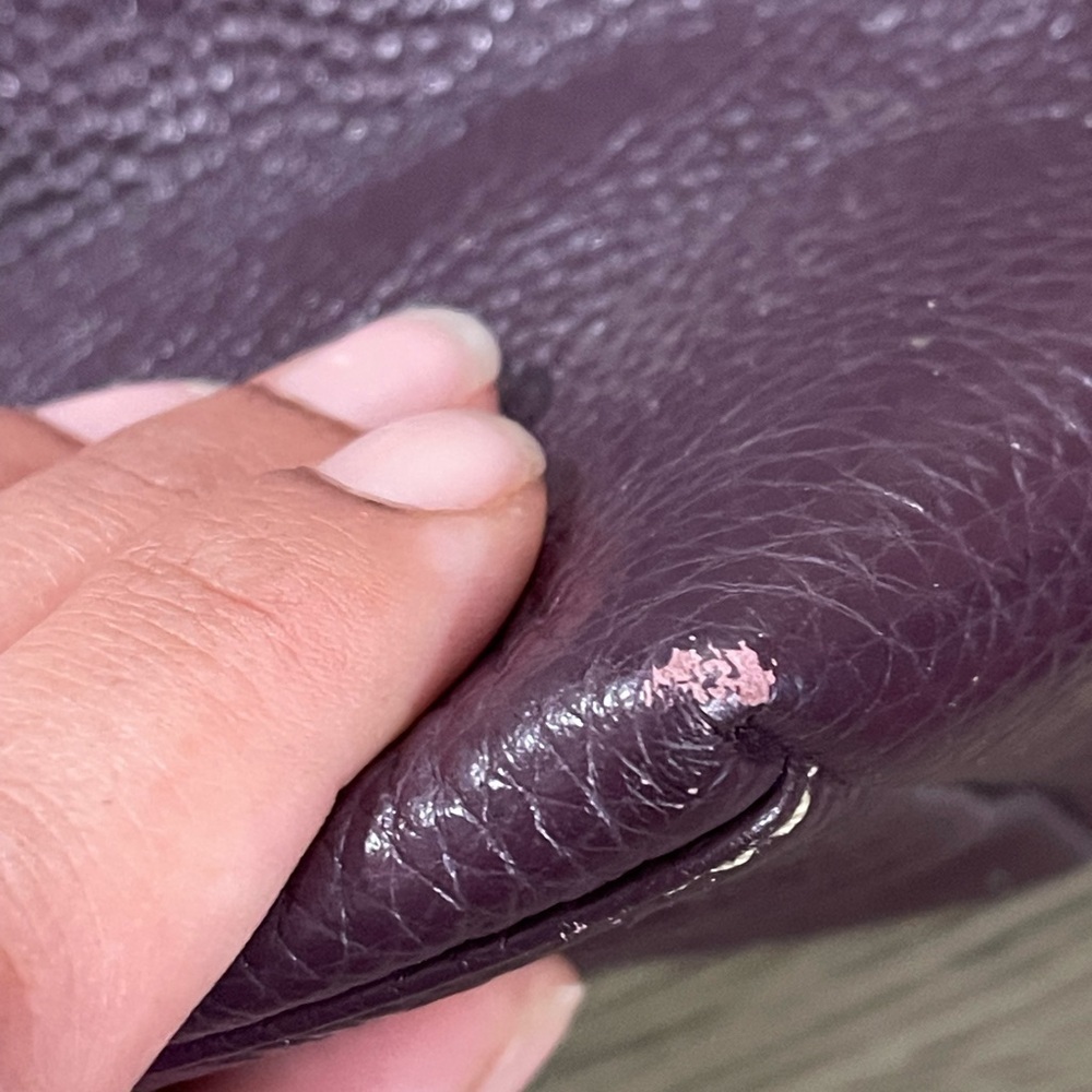 Dooney & Bourke Pebble Grain Logo Lock Shoulder Bag Bordeaux - Picture 9 of 16